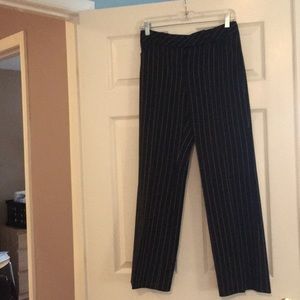 Black pinstripe dress pants